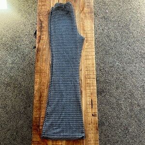 Black and white pattern bell bottoms